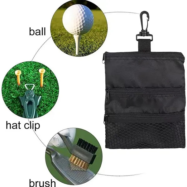 Multi-pocket golf tee bag