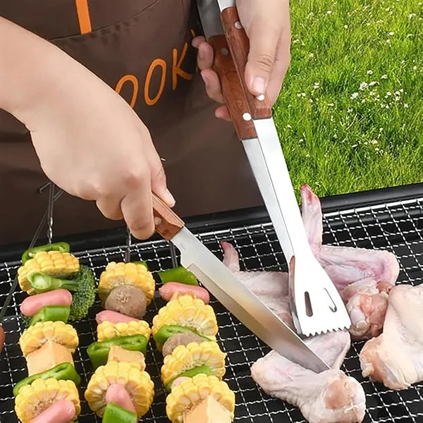BBQ knife, fork and cutting board combination kitchenware