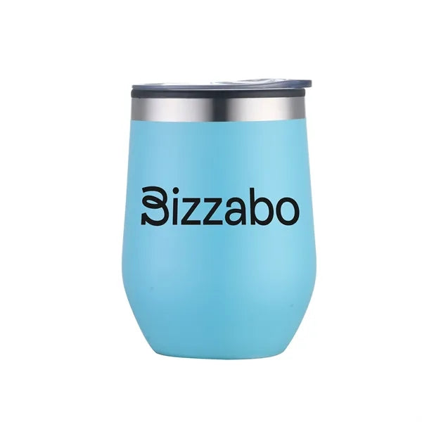 12oz. Double Wall SS / PP Wine Mug with Clear Lid