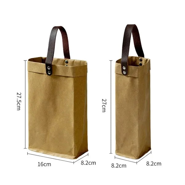 Washable Kraft Paper Wine Bag