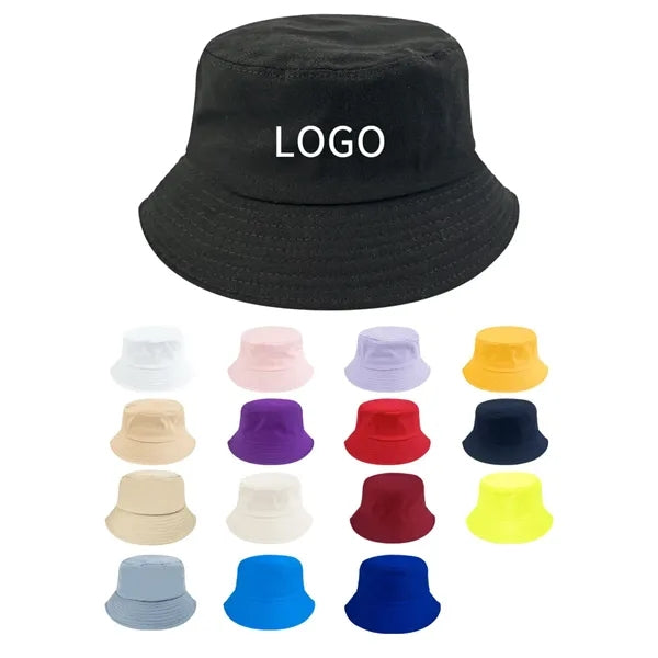 Cotton Bucket Hats Bulk Logo