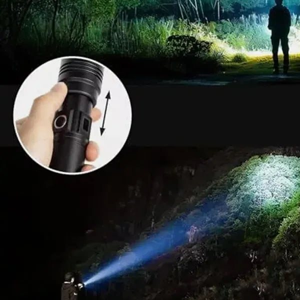 Rechargeable High Power Flashlight with Long Battery Life