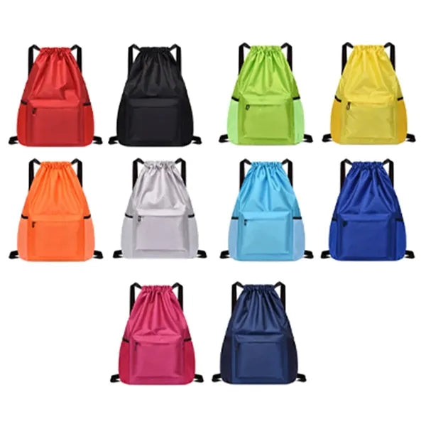 Drawstring Backpack with Wet and Dry Compartments