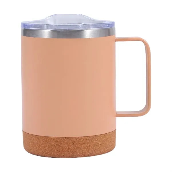 15 OZ Coffee Mug with Cork Bottom and Splash Proof Lid