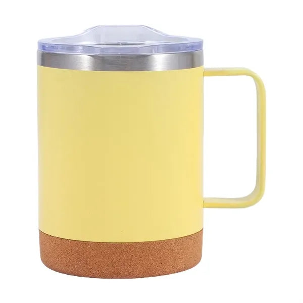 15 OZ Coffee Mug with Cork Bottom and Splash Proof Lid