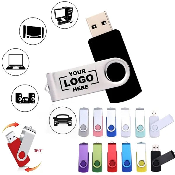 Swivel USB Drive With Metal Engraving 4G