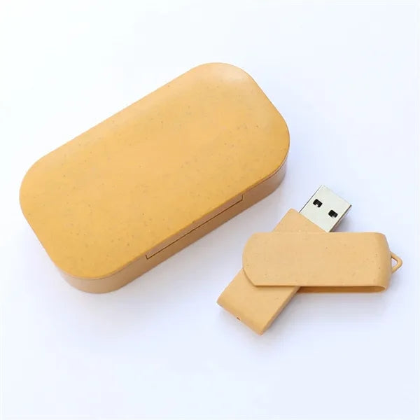 Eco-Friendly Wheat Straw USB Gift Set 8GB