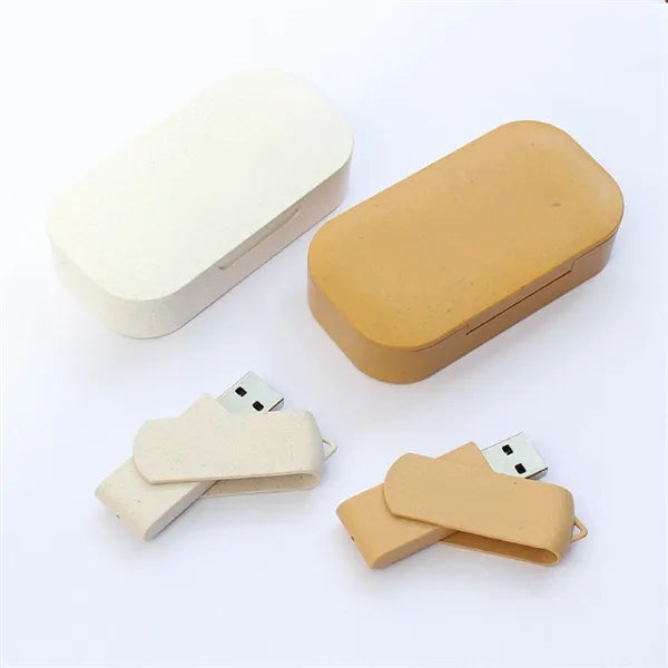 Eco-Friendly Wheat Straw USB Gift Set 8GB