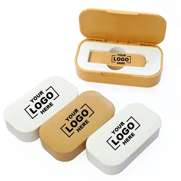 Eco-Friendly Wheat Straw USB Gift Set 8GB