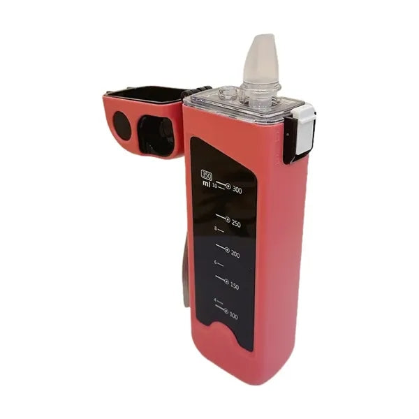 13 oz Rectangle Water Bottle With Portable Straw