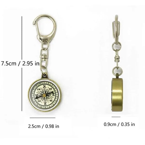 Mini Compass Keychain for Outdoor