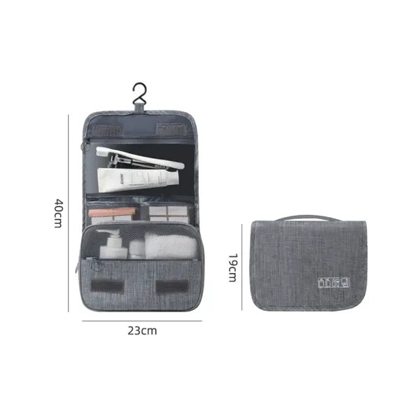 Hanging Travel Toiletry Bag with Wet Dry Compartments