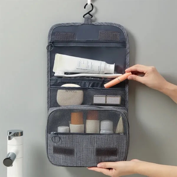 Hanging Travel Toiletry Bag with Wet Dry Compartments
