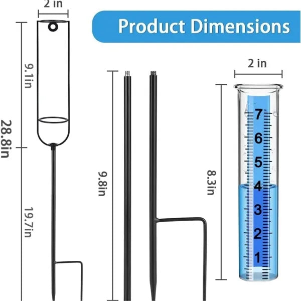 Professional Metal Rain Gauge for Farms Gardens