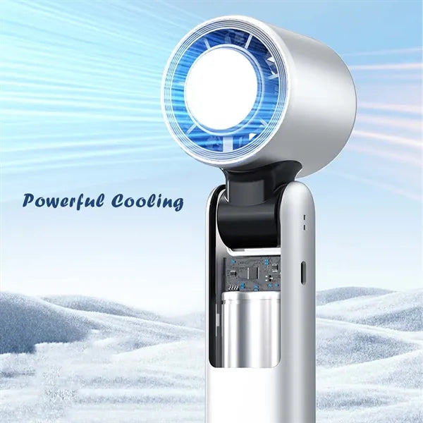 Handheld Foldable Travel Outdoor Office Cooling Ice Fan