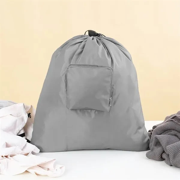 Foldable Travel Laundry Bag with Carabiner Clip