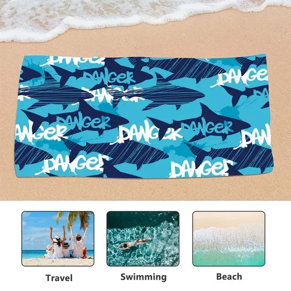 Large Quick Dry Soft Stripe Travel Camping Pool Beach Towel