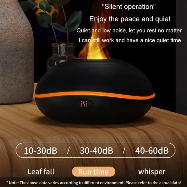 Frisbee Led Essential Oil Aroma Diffuser Flame Humidifier