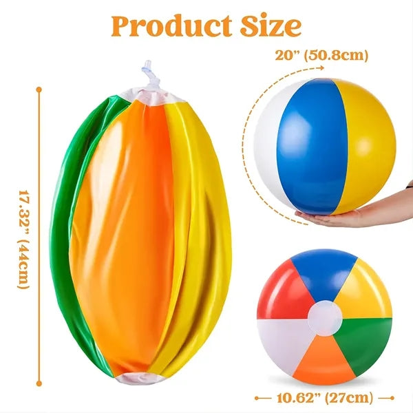 Durable PVC Inflatable Colorful Beach Ball for Outdoor Fun
