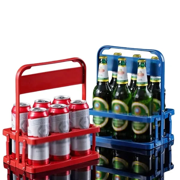6-Holes Portable and Foldable Plastic Drink Carrier