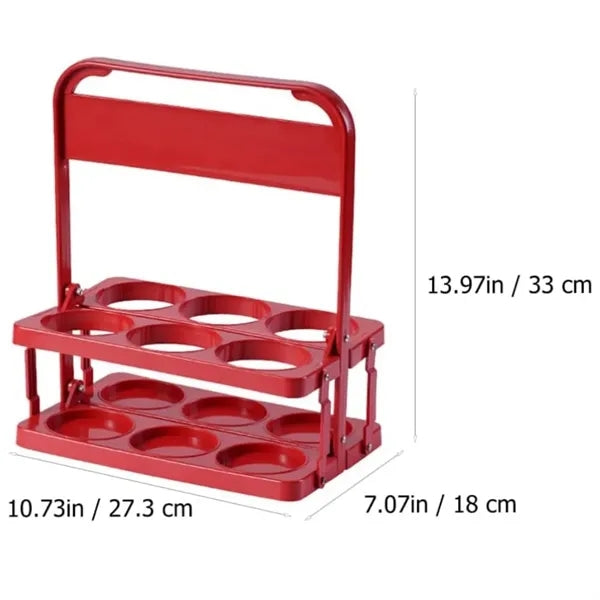 6-Holes Portable and Foldable Plastic Drink Carrier