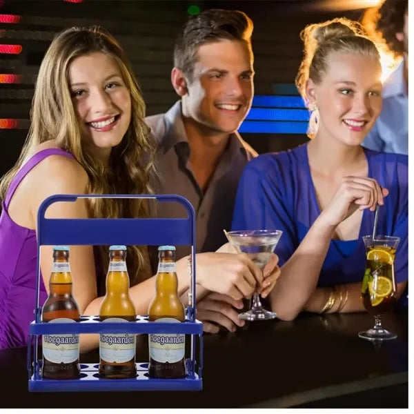 6-Holes Portable and Foldable Plastic Drink Carrier