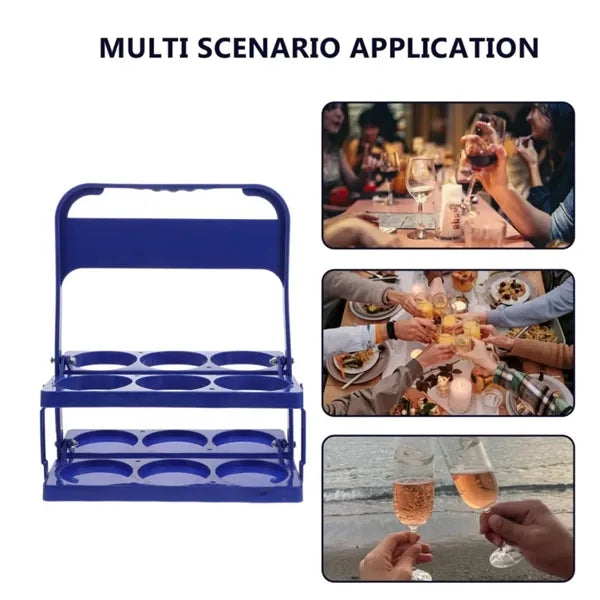 6-Holes Portable and Foldable Plastic Drink Carrier