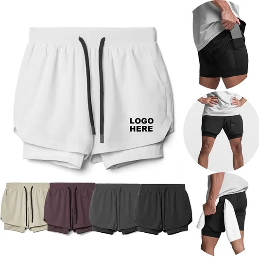 Muscle Men's 2 in 1 Quick-Dry Running Shorts