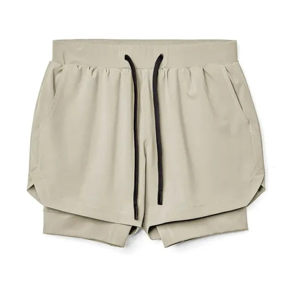 Muscle Men's 2 in 1 Quick-Dry Running Shorts