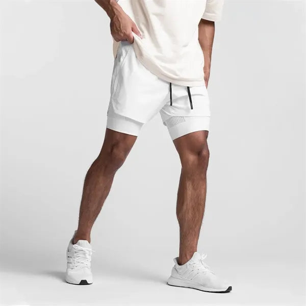 Muscle Men's 2 in 1 Quick-Dry Running Shorts