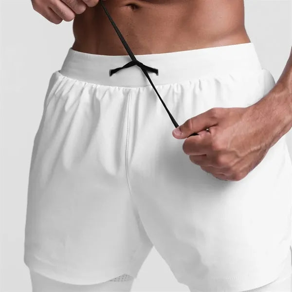 Muscle Men's 2 in 1 Quick-Dry Running Shorts