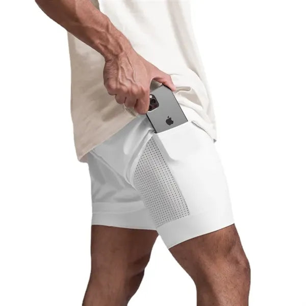 Muscle Men's 2 in 1 Quick-Dry Running Shorts