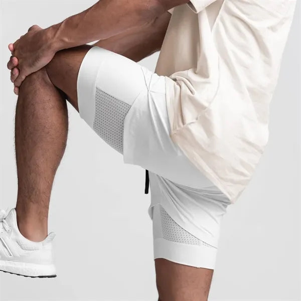 Muscle Men's 2 in 1 Quick-Dry Running Shorts