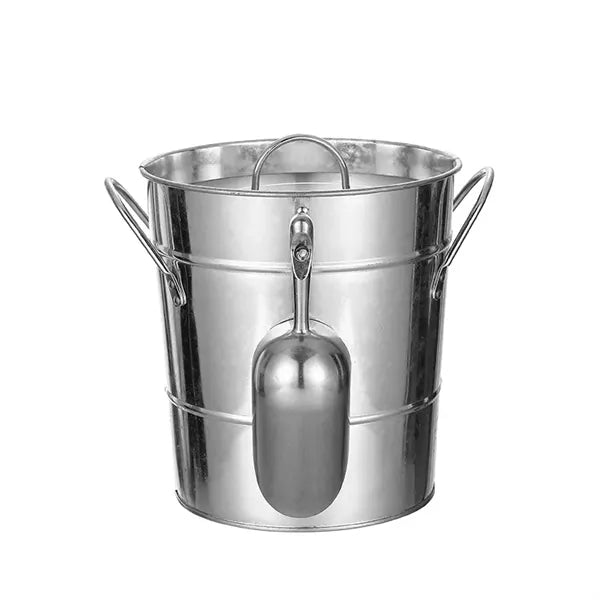 Insulated Metal Ice Bucket with Scoop