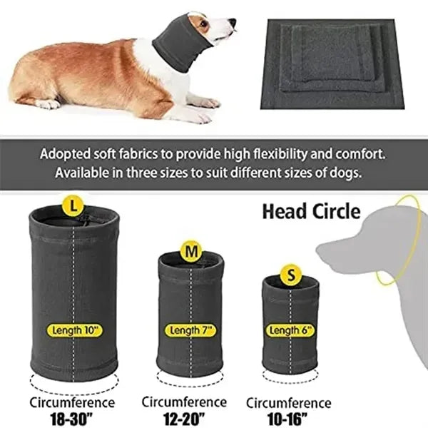 Dog Calming Hoodie Quiet Head Cover Sleeves for Noise Bath