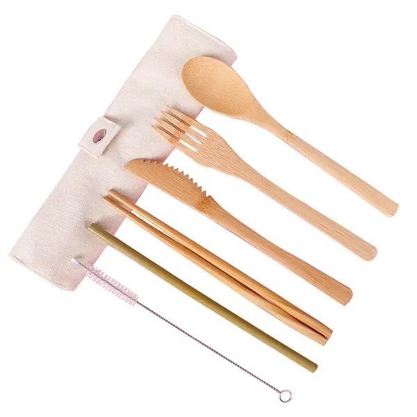 Portable Bamboo Tableware Set