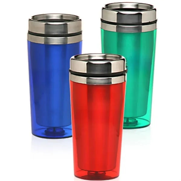 15 Oz Double Wall Vacuum Insulated Plastic Tumbler