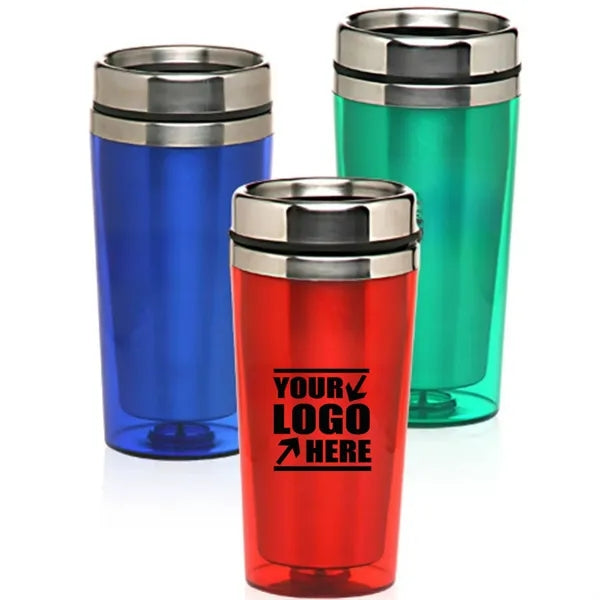 15 Oz Double Wall Vacuum Insulated Plastic Tumbler