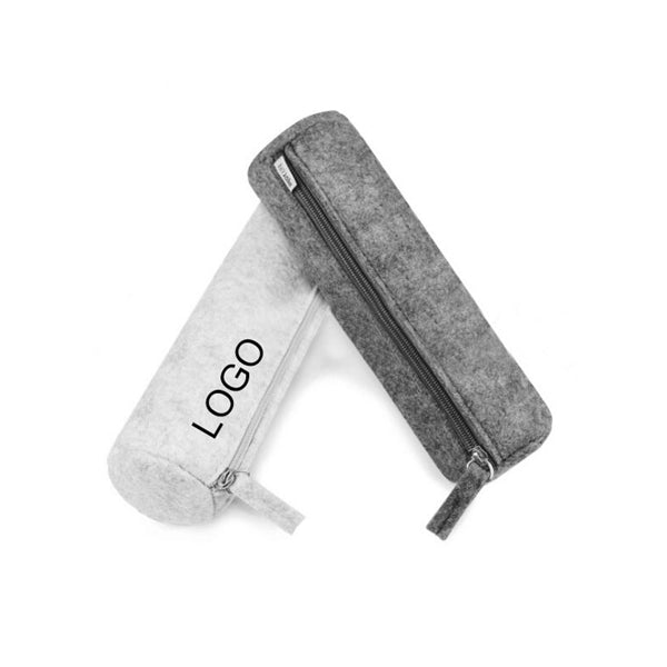 Wool Felt Simple Cosmetic Pen Pencil Bag Roll-stylish Case