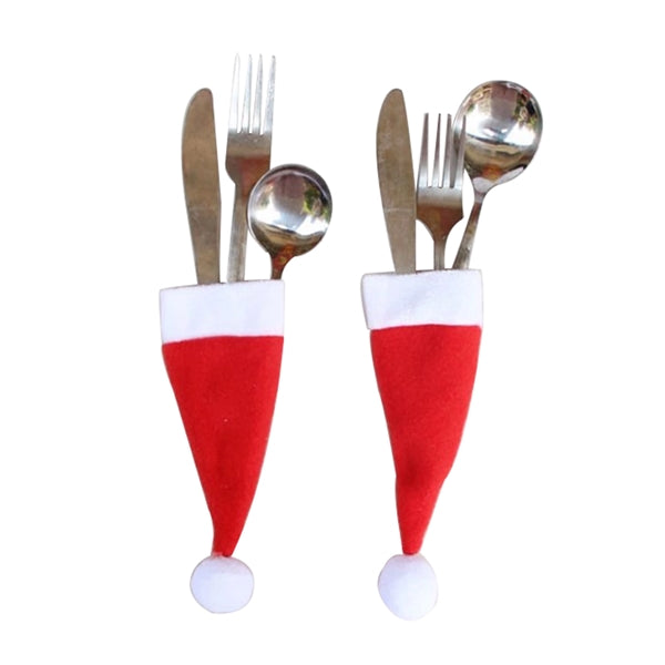 Christmas Hat Knives and Forks Cover