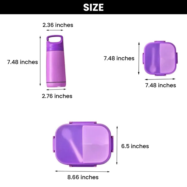 Water Bottle Student Lunch Box Set