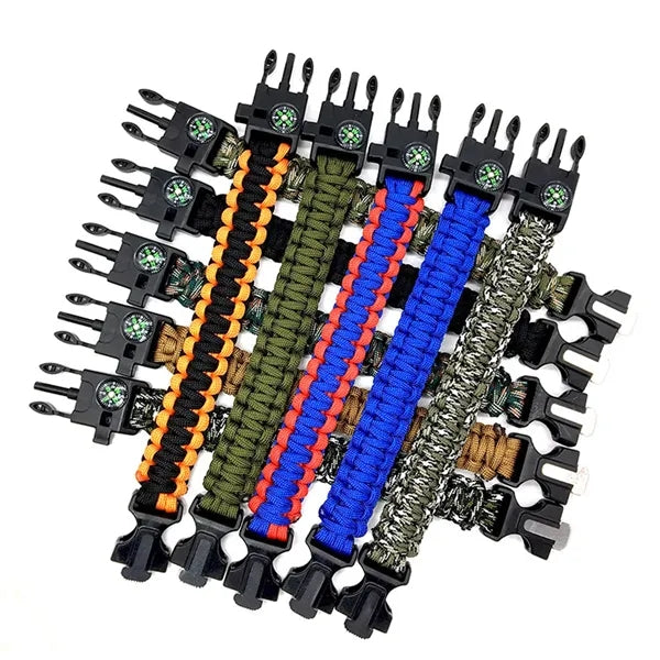 5-in-1 life saving seven-core paracord braided bracelet