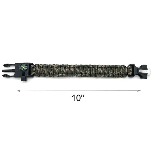 5-in-1 life saving seven-core paracord braided bracelet