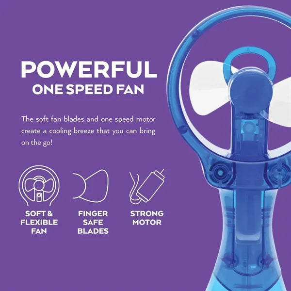 Handheld Battery Powered Water Misting Fan