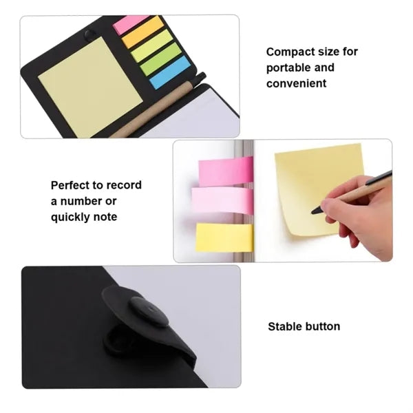 Small Notebook Portable Snap-on Notepad