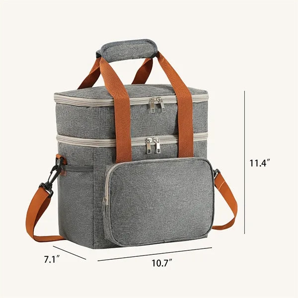 Double-Layer Lunch Bag Insulated Cooler Tote