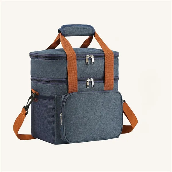 Double-Layer Lunch Bag Insulated Cooler Tote