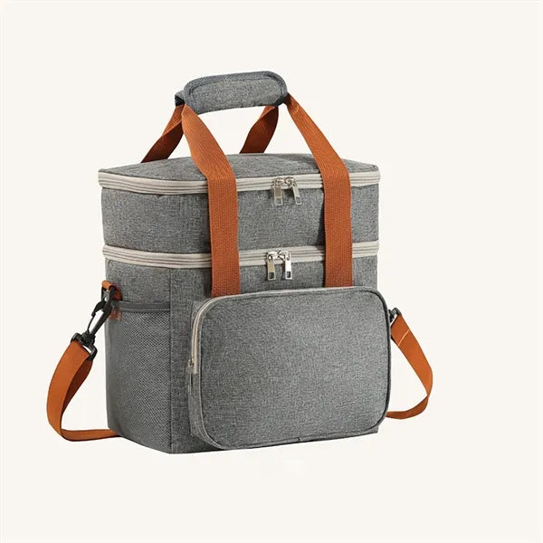 Double-Layer Lunch Bag Insulated Cooler Tote