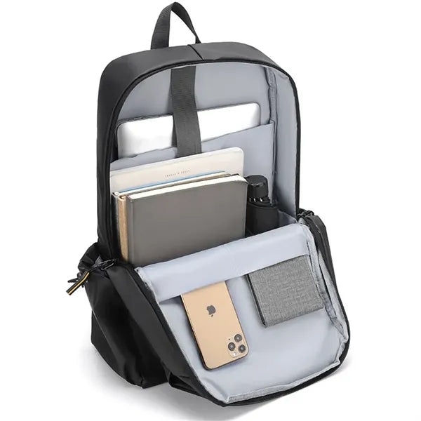 Waterproof Backpack Classical Basic Bag Black Gray