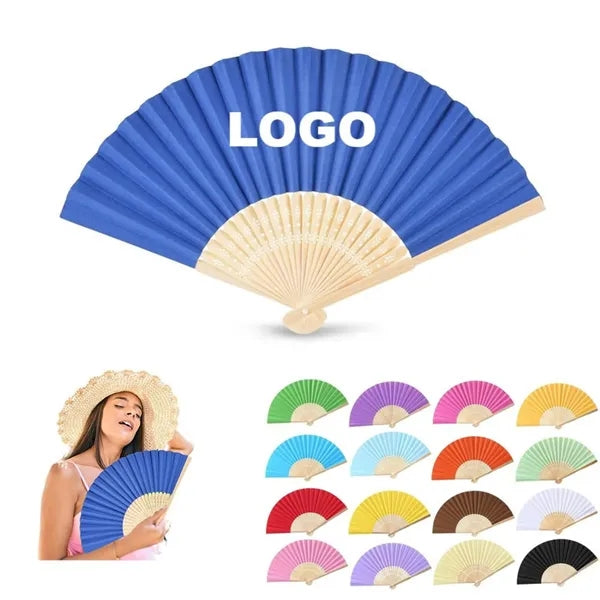 Handheld Folding Paper Fan DIY Decoration